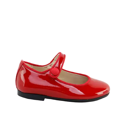 Papanatas red patent mary jane 6315z - girls
