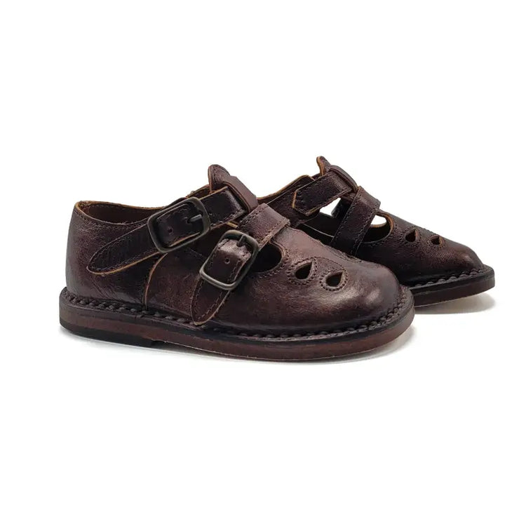 Pepe`-2063- - dark chocolate - first walker t strap