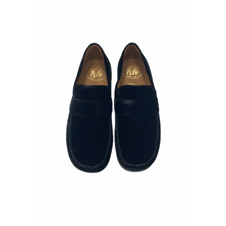 Pepe’ black velvet slip on penny loafer 1500 - unisex
