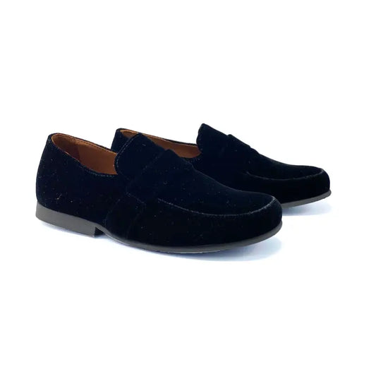 Pepe’ black velvet slip on penny loafer 1500 - unisex