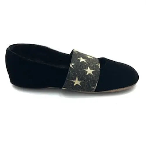 Pepe’ black velvet star elastic slip on 288 - girls