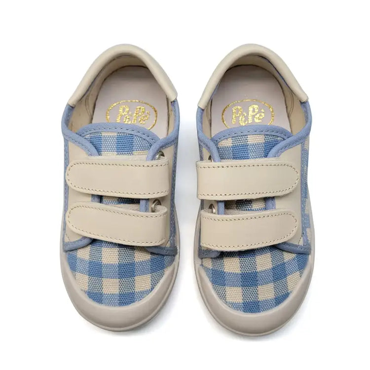 Pepe’ Blue Picnic Velcro Sneaker 075 - GIRLS