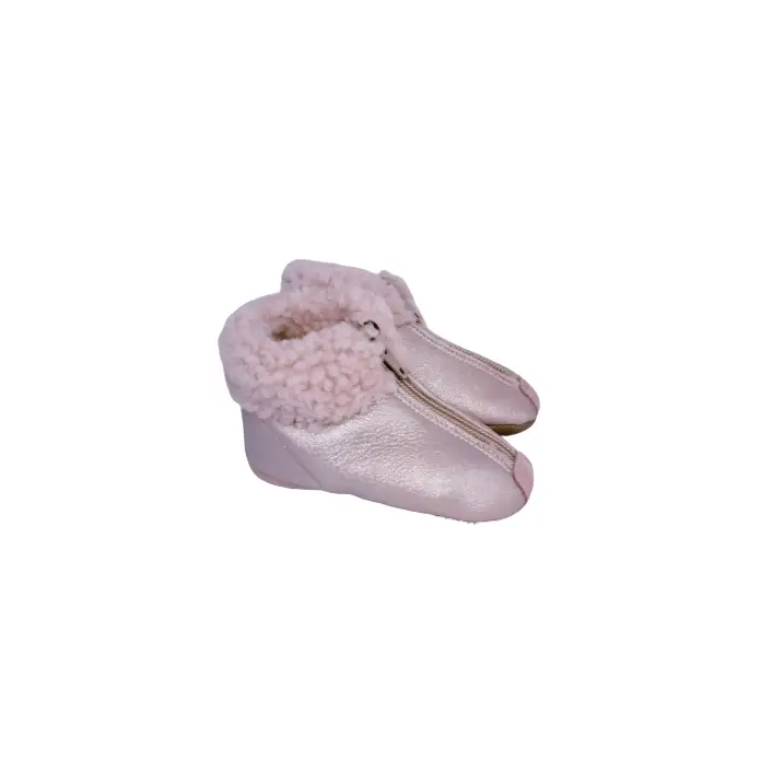 pepe-es-x-ls-curly-pink-fur-metallic-front-zipper-bootie-girls