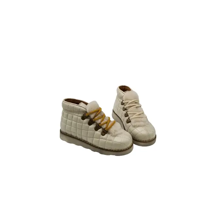Pepe’ es x ls off white lace up quilted fur high top 818 - girls