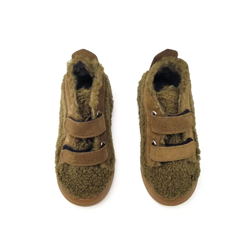 Pepe green teddy velcro sneaker 006 - boys
