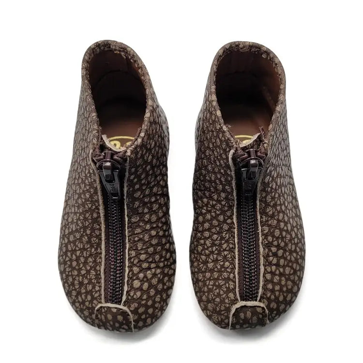 Pepe’ mocha latte front zipper bootie 225 - first walker bootie