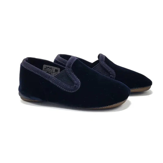 Pepe` navy velvet smoking soft sole slip on-280 - slip on dress