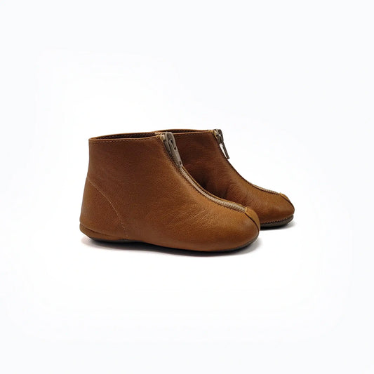 Pepe tobacco brown zipper bootie baby shoes fast shipping