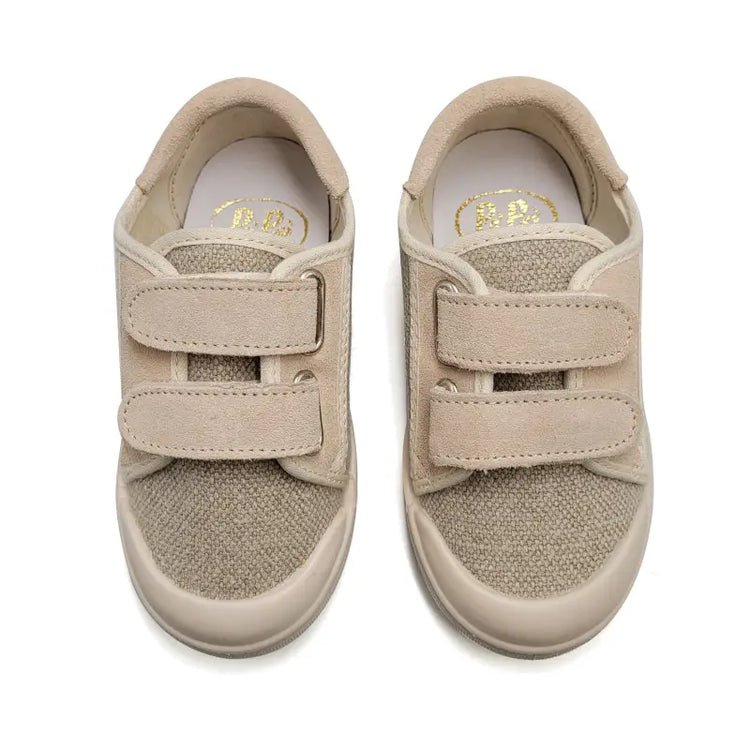 Pepe’ taupe linen velcro sneaker 075 - sneakers