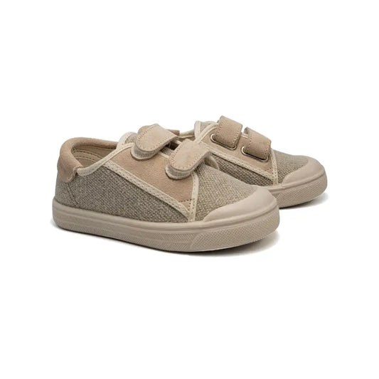 Pepe’ taupe linen velcro sneaker 075 - sneakers