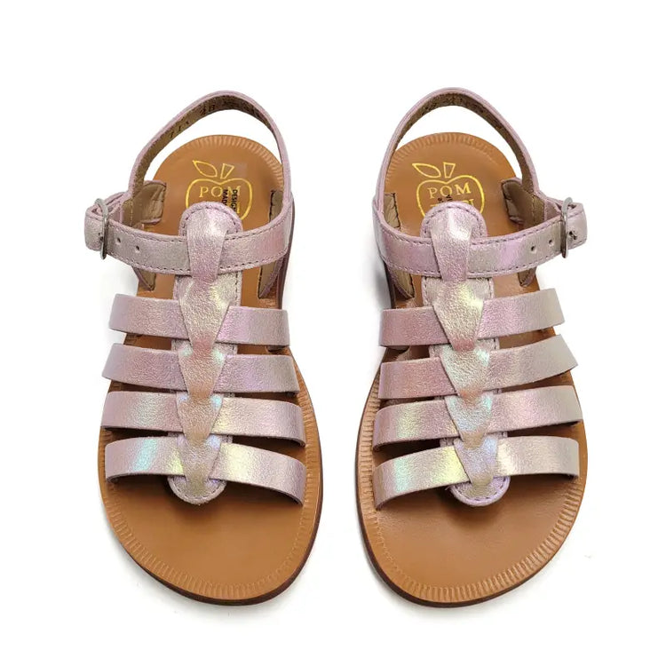Pom d’api emma iridescent sandal - girls