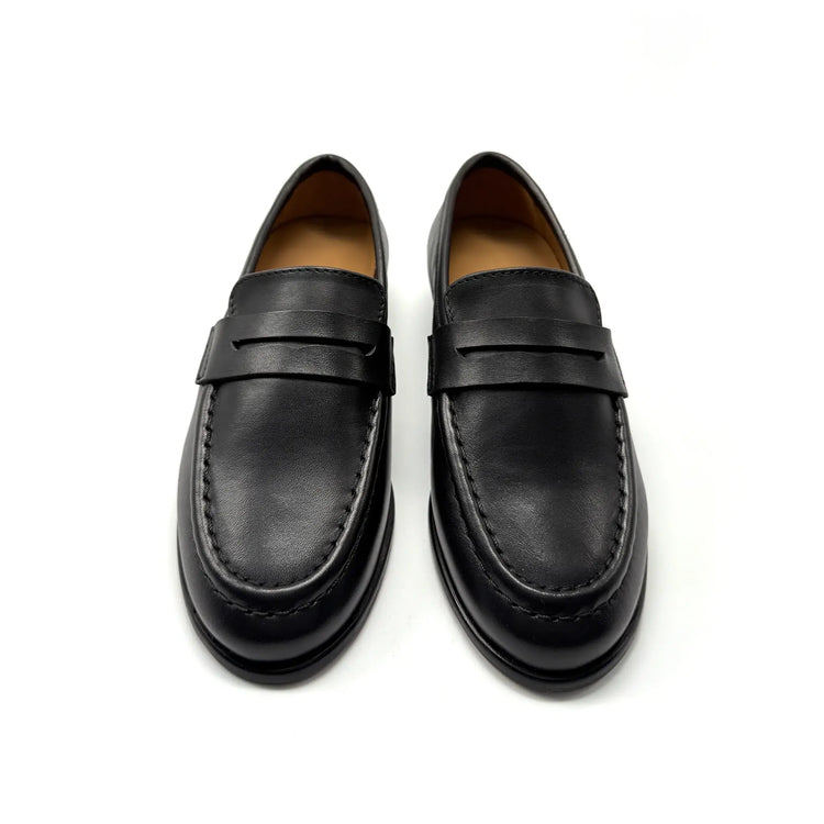 Porte black onyx penny slip on leather loafers fast shipping