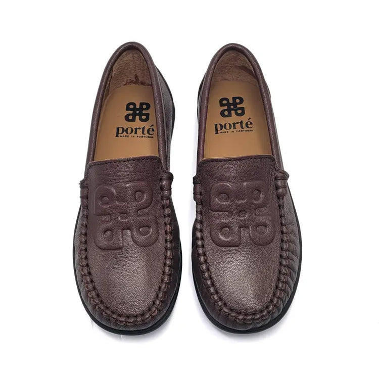 Porte dark brown loafers 6201 - girls