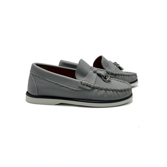 Porte dusty blue loafer handmade leather shoes fast shipping