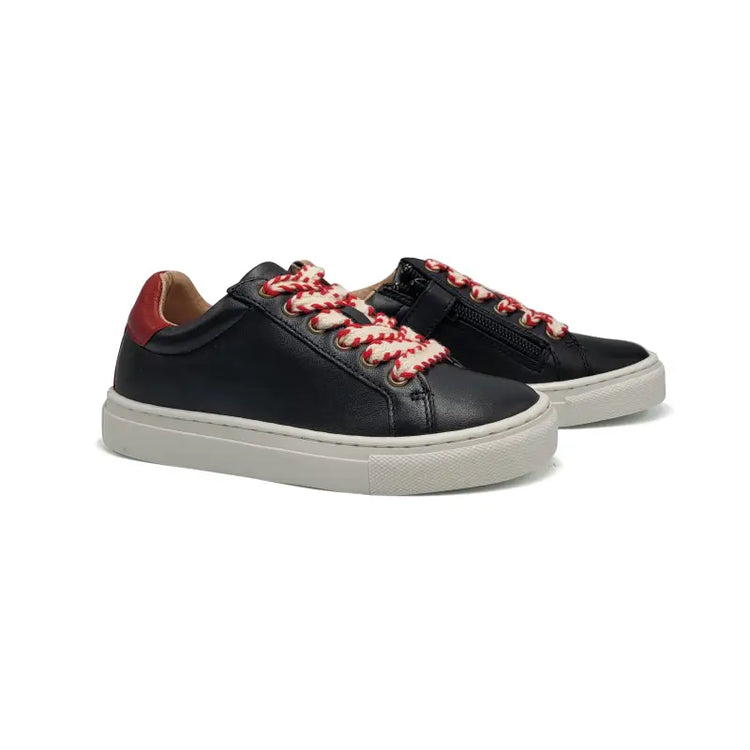 Porte eleanor candy cane black lace sneaker - girls