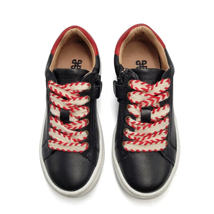 Porte eleanor candy cane black lace sneaker - girls