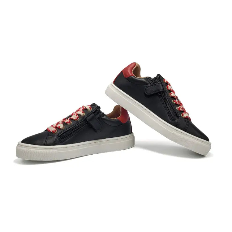 Porte eleanor candy cane black lace sneaker - girls