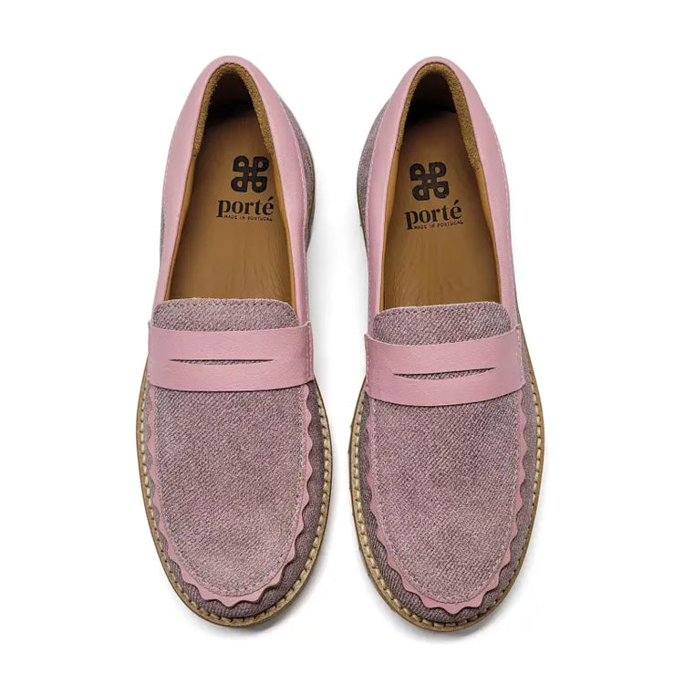 porte-pink-denim-chunky-scalloped-penny-loafer-girls-laced-shoe-