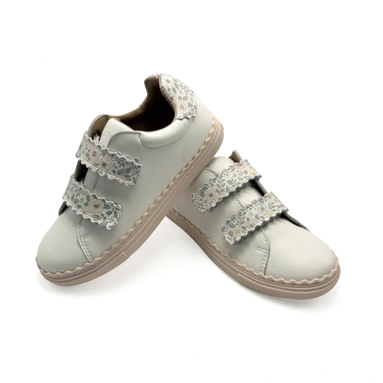 Porte white floral velcro sneaker women fast shipping