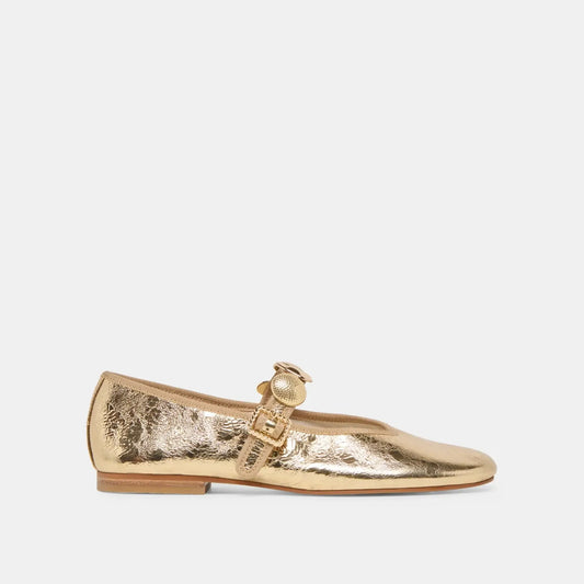DOLCEVITA-FLATS_RELAN_GOLDDISTRESSEDLEATHER-LEFTSIDEPROFILE02
