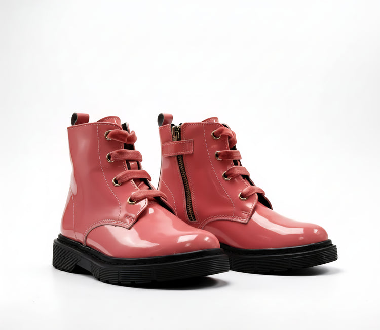 Confetti Coral Pink Patent Bootie 8200