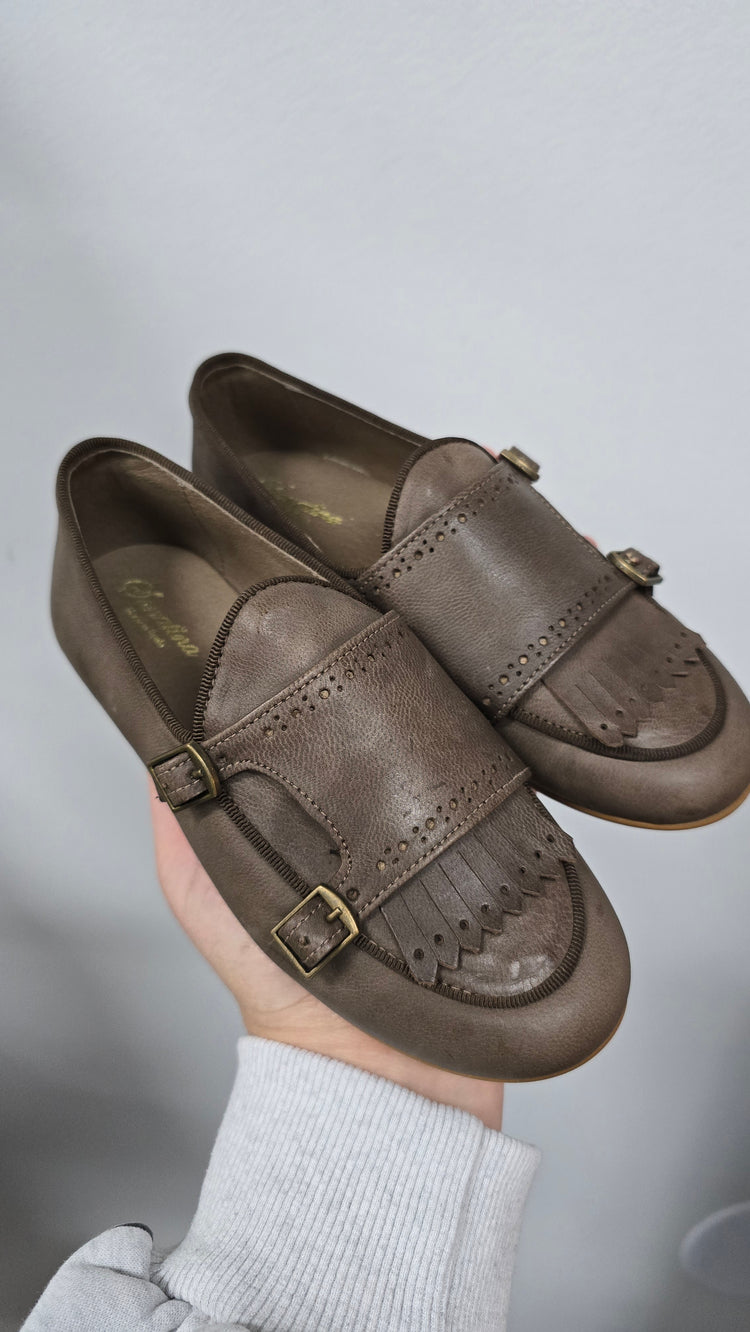 Sonatina Rogers Coffee Fringe Slip on
