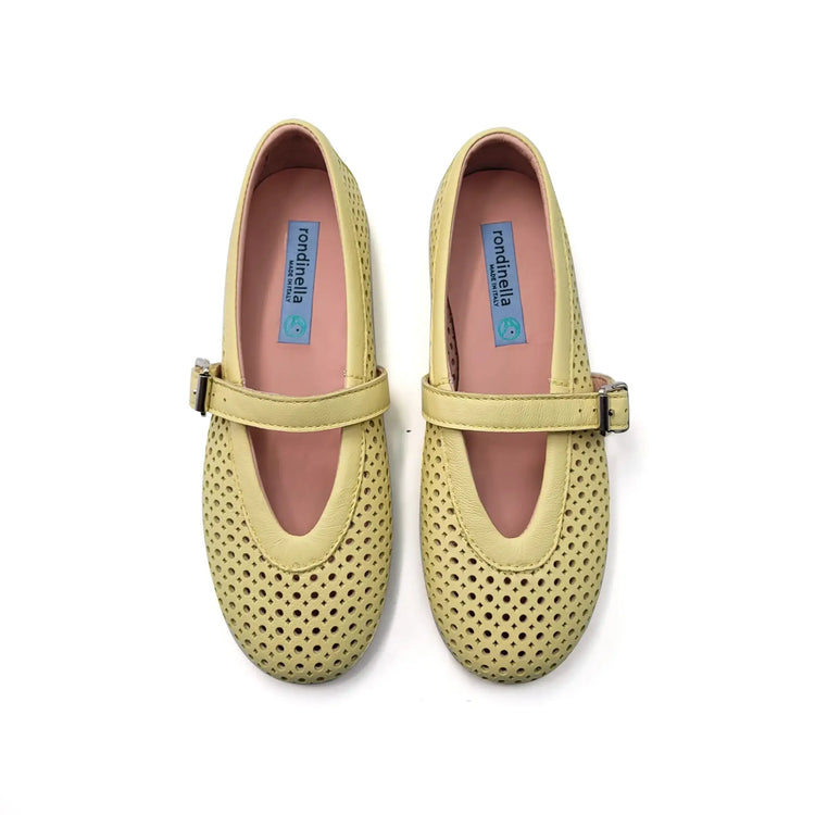Rondinella butter yellow mary jane shoes fast shipping