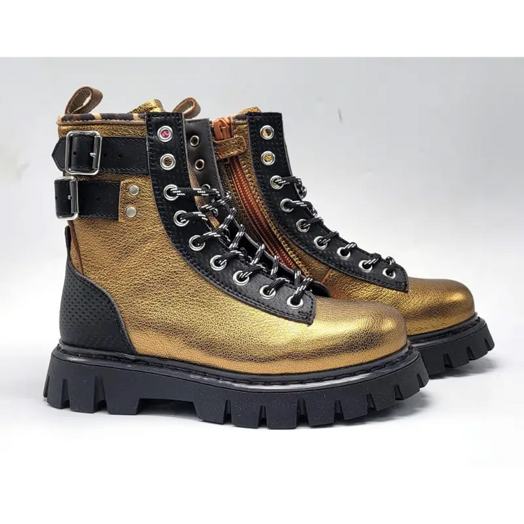 Rondinella gold crash combat bootie 12318 bootie