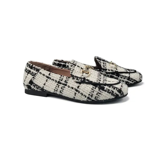 Ruth secret black white tweed chain slip on 3655 - slip on dress