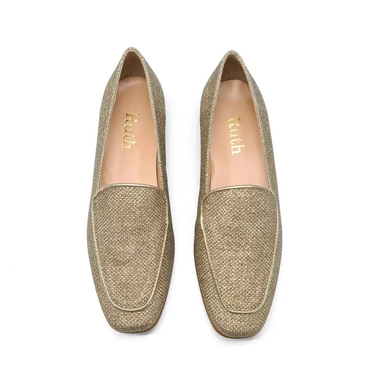 Ruth secret gold sparkle slip on 3704 - girls