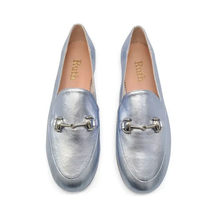 Ruth secret light blue metallic chain slip on 3655 - slip on dress