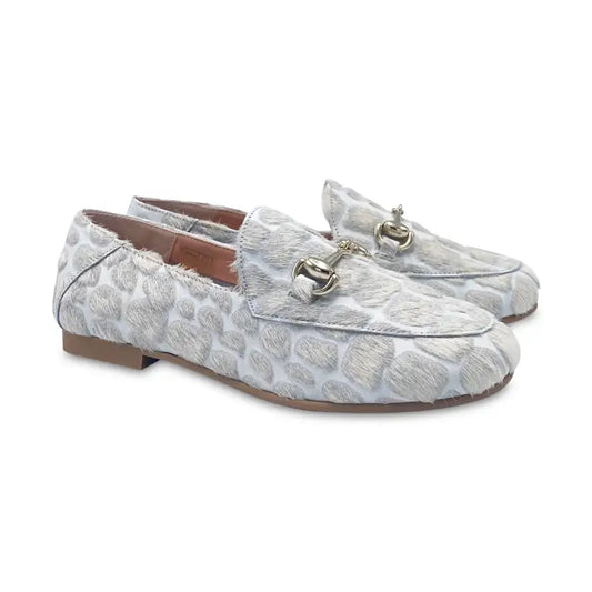 Ruth secret light grey pony hair chain slip on 3655 - slip on dress