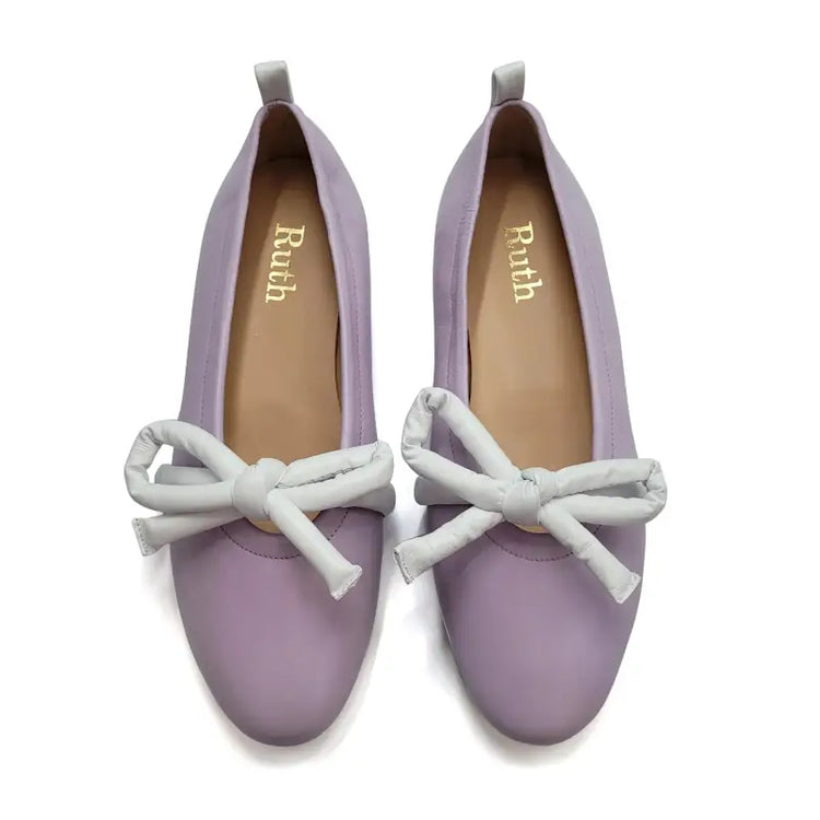 Ruth Secret Lilac Bow Ballet Flat 3690 - GIRLS
