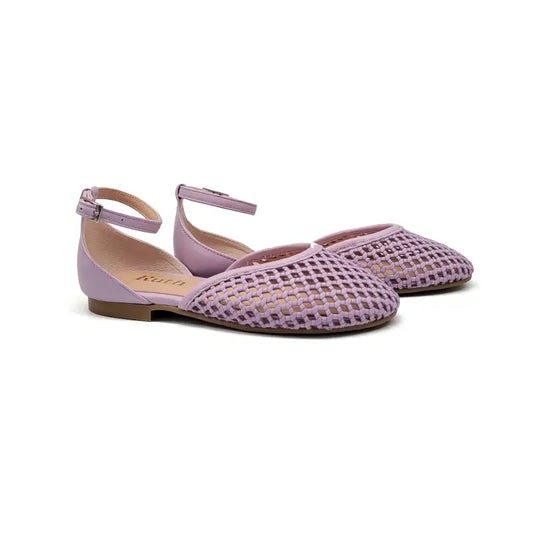 Ruth secret lilac net ankle strap dress shoe 3729 - girls