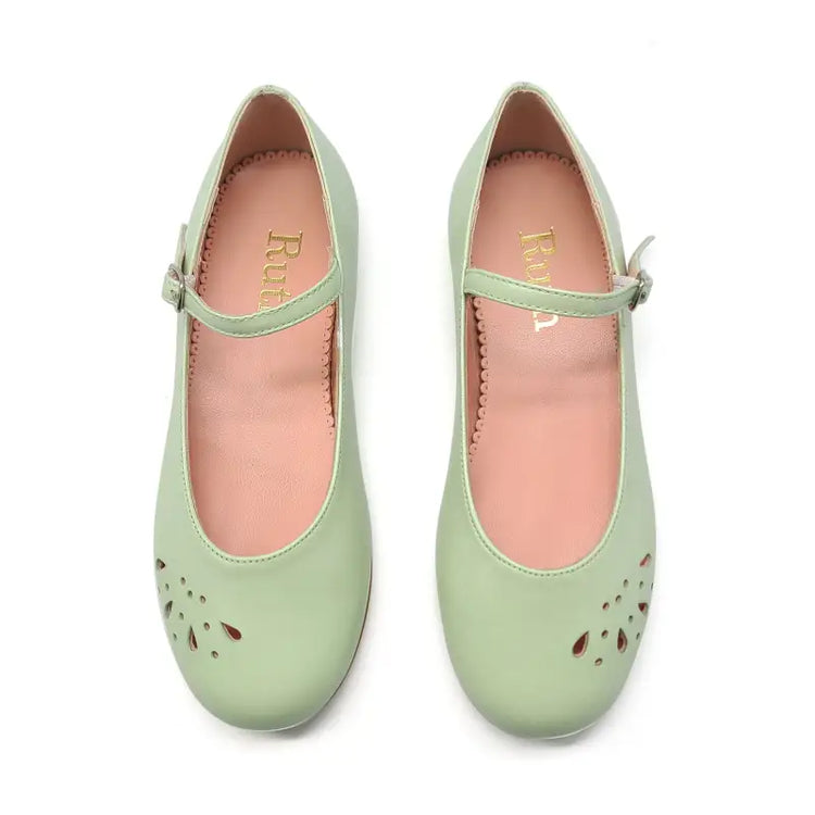 Ruth secret mint green cut out mary jane 3658 - girls