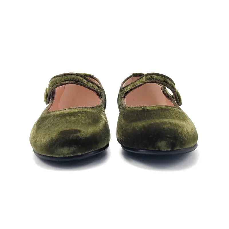 Ruth secret olive green velvet mary jane 1004 - mary jane