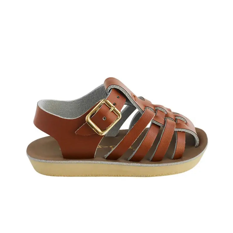 Salt water tan sailor sandal