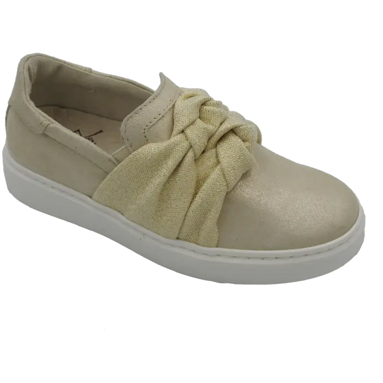 Shoe b 76 gold knot slip on sneaker 1203 - girls