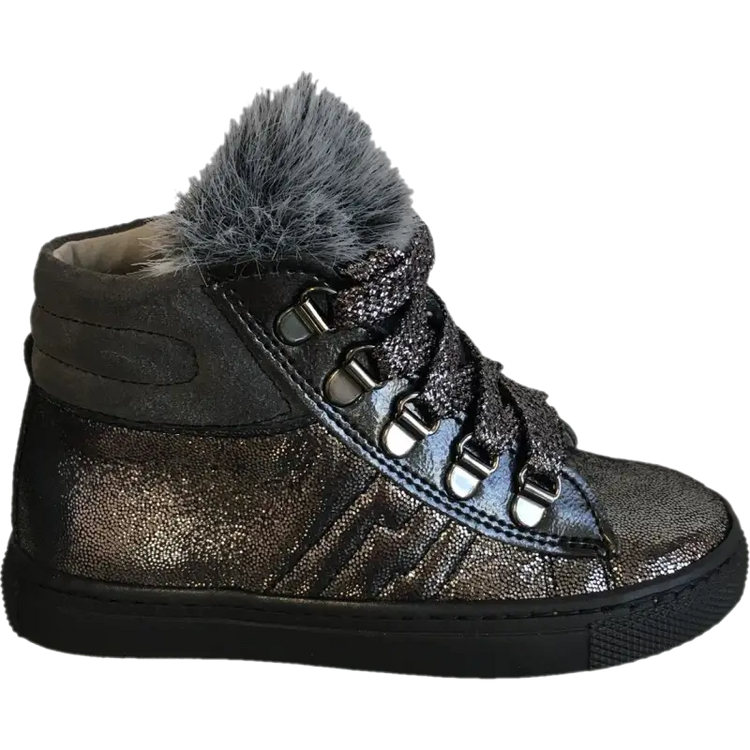 Shoe b 76 grey metallic sneaker 1900 - girls