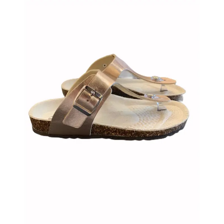 Shoe b 76 metallic rose gold sandal - girls