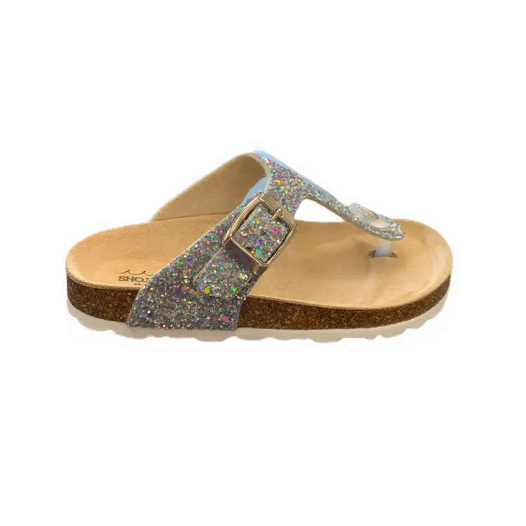 Shoe b 76 silver glitter sandal - girls