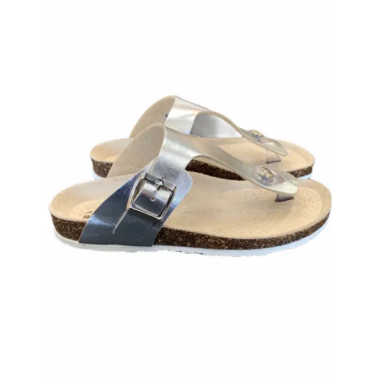 Shoe b 76 silver metallic sandal - girls