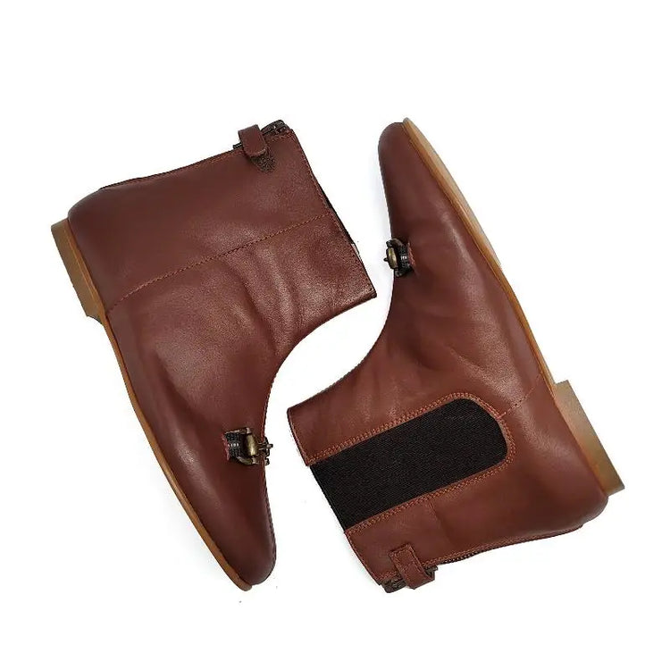 Sonatina Angelina Brunette Brown Chain Bootie - GIRLS