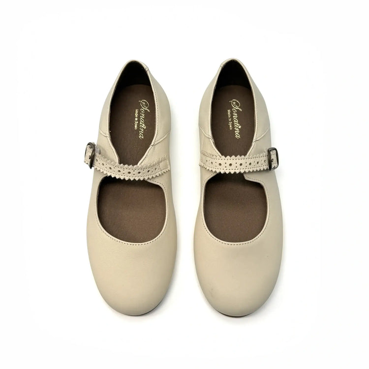 cream color girls mary jane