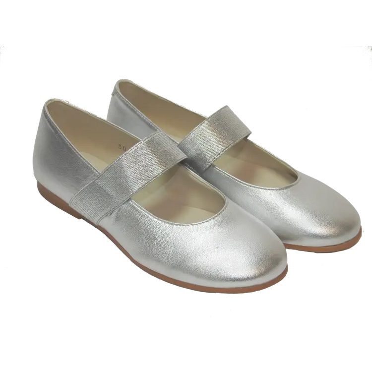 Sonatina brooklyn silver elastic mary jane - girls