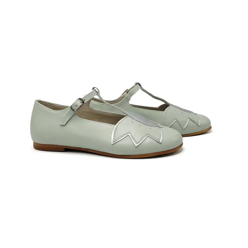 Sonatina fleur mint green butterfly t-strap mary jane - girls