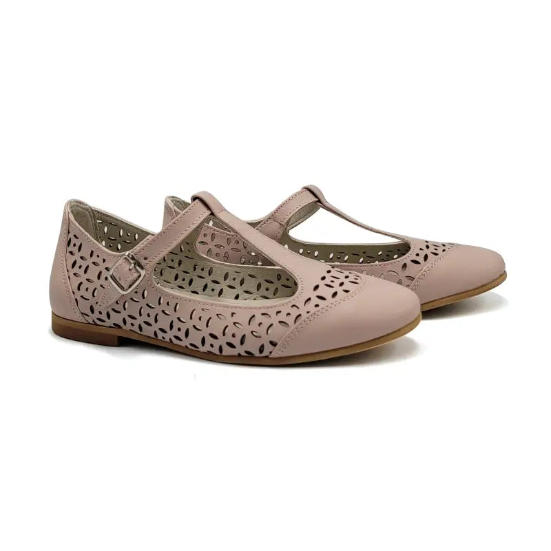 Sonatina gwen blush pink t-strap mary jane - girls