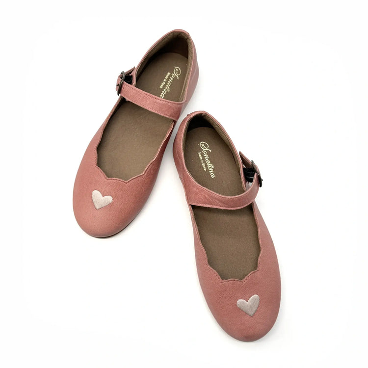 heart on toe mary jane buckle girls