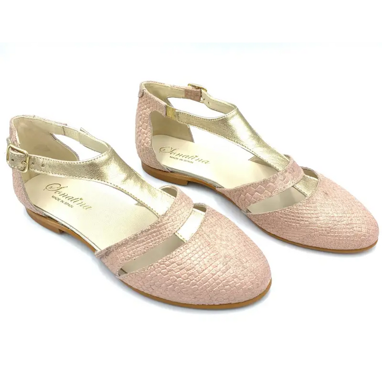 Sonatina pink shimmer gloria buckle - girls