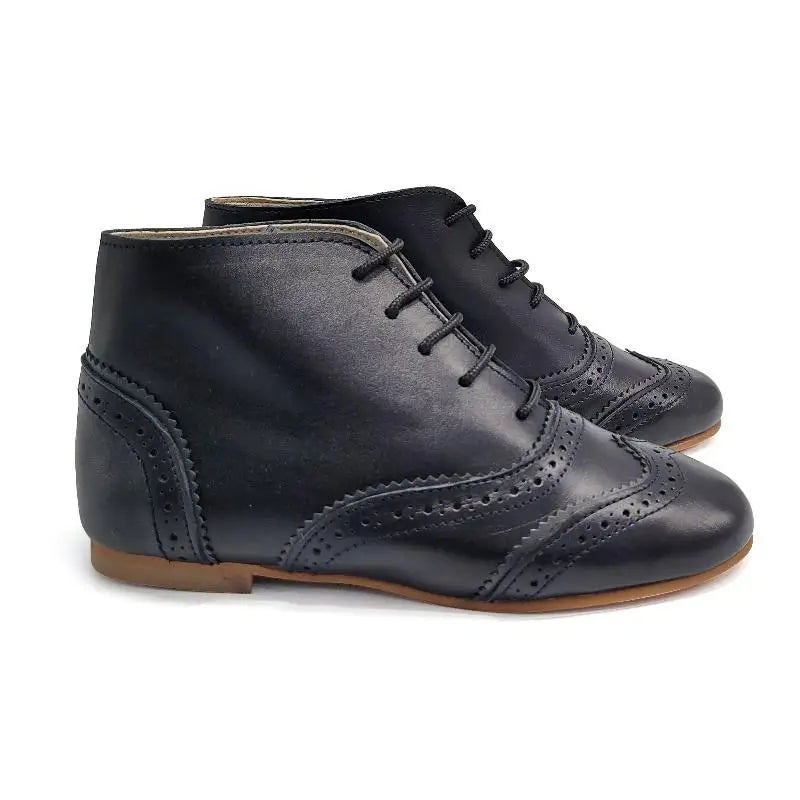 sonatina-royal-black-grey-wingtip-lace-bootie-girls